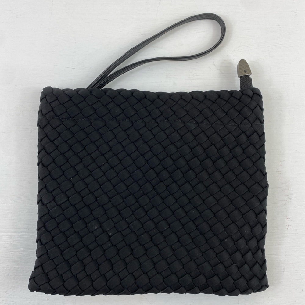 BINDYA New York Handcrafted Woven Black Wristlet Purse Clutch Evening Bag - Picture 2 of 10